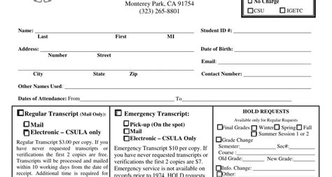 Elac Transcript Request Form Fill Out Printable Pdf Forms Online