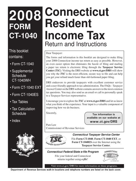 Fillable Online Ct Ct 1040 Instructions Form Fax Email Print Pdffiller