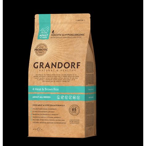 Grandorf : 4 Meat & Brown Rice - Adult All Breeds