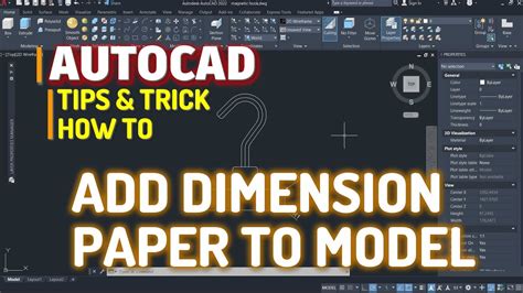 Autocad How To Add Dimension From Paper Into Model Space Youtube