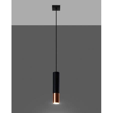 Lampa sufitowa tuba czarny miedź Loopez SL 0946 Sollux lighting