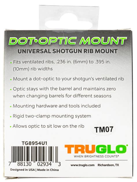 Truglo Tgtg U Universal Shotgun Rib Mounts Black Post Mounting