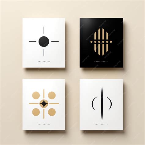 Premium AI Image | Minimalistic Logo Design and Variations on White ...