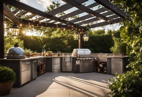 Outdoor Pergola Kitchen Ideas - Pergolaz