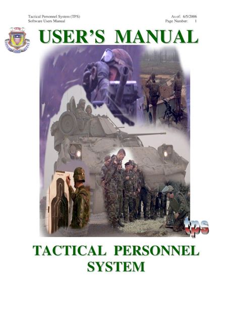 PDF Tactical Personnel System TPS DOKUMEN TIPS