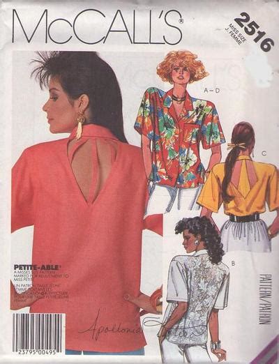 Momspatterns Vintage Sewing Patterns Mccalls 2516 Vintage 80s Sewing Pattern Apollonia