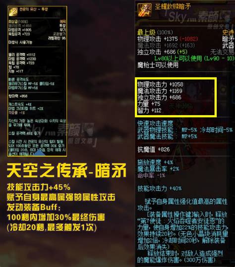 Dnf：分析95级天空之传承武器的属性，是否强于圣耀？ 哔哩哔哩