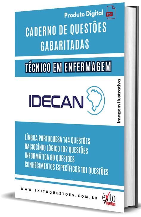 Caderno De Quest Es Gabaritadas T Cnico Em Enfermagem Idecan Xito