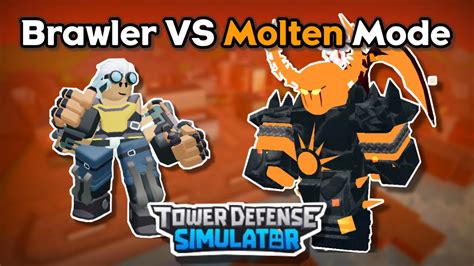 How Far Can Brawler Only Get In Molten Mode Tower Defense Simulator