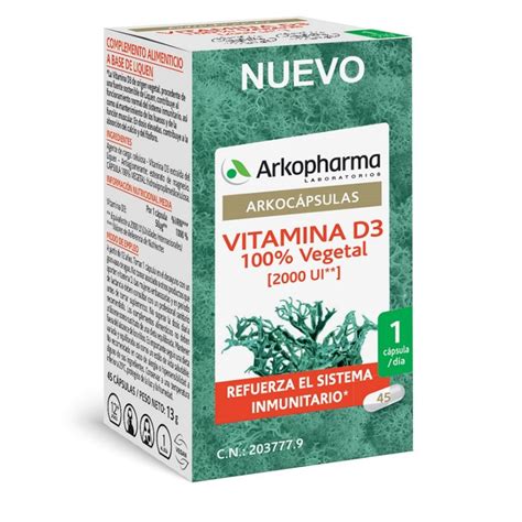 Arkocapsulas Vitamina D Vegetal Caps