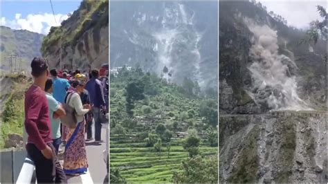 Landslide In Uttarakhands Chamoli Blocks Badrinath National Highway