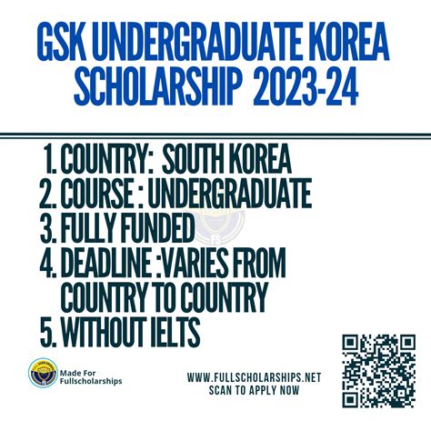 Global Korea GKS Undergraduate Scholarship 2023 24 Fully Funded