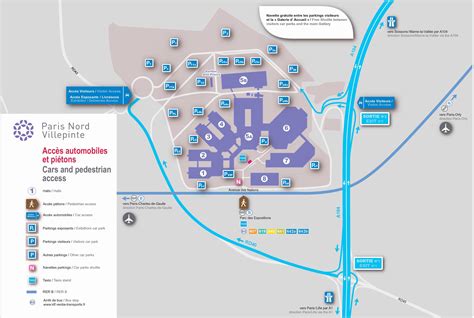 Paris expo Villepinte map - Map of Paris expo Villepinte (France)