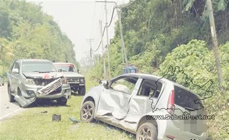 Dua Cedera Dalam Kemalangan Melibatkan Tiga Kenderaan Sabah Post