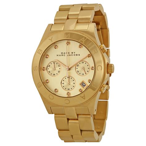 Marc By Marc Jacobs Womens Quartz Stainless Steel Gold Dial 40mm Watch