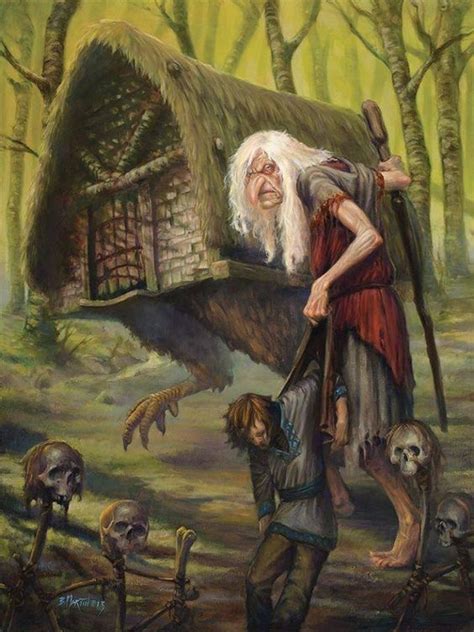 Sorcière Baba Yaga Fairytale Art Slavic Folklore