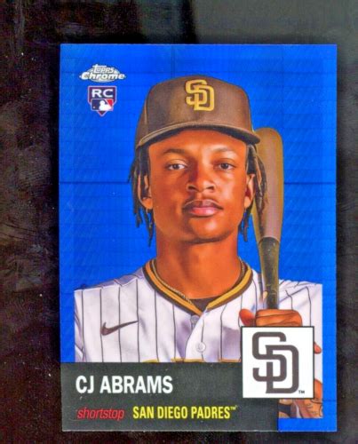 2022 Topps Chrome Platinum Blue Prizm CJ ABRAMS RC Refractor 257