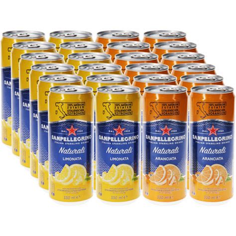 San Pellegrino Limonade Zitrone Orange 24er Pack EINWEG Zzgl