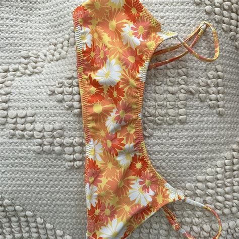 PacSun Women S Yellow And Orange Bikini And Tankini Tops Depop