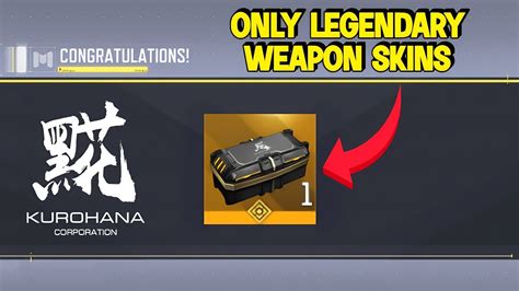 Free Legendary Skins In Kurohana Crate Cod Mobile Youtube