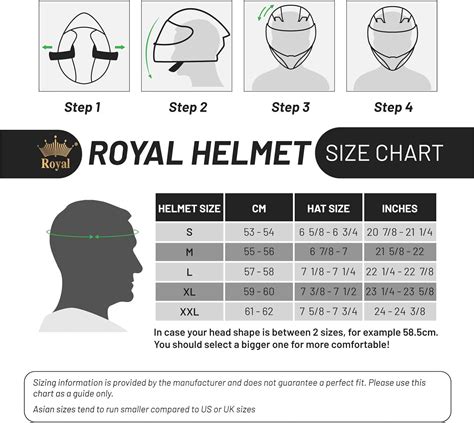 Motorcycle Helmet Size Conversion Chart | Reviewmotors.co