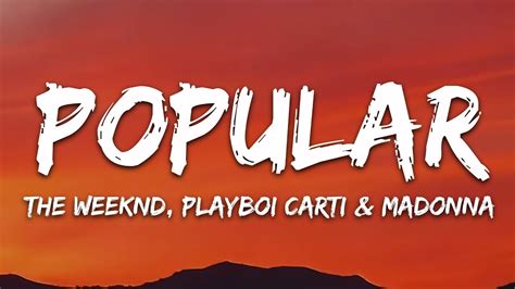 The Weeknd Madonna Playboi Carti Popular Lyrics Chords Chordify