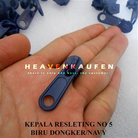 Jual Kepala Resleting Kepala Zipper No Biru Dongker Navy Murah Di