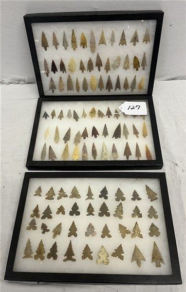 Collection Of Arrowheads Auction