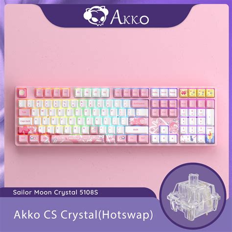 Akko Sailor Moon S Hot Swappable Wired Mechanical Keyboard With Rgb Backlit Oem Profile Dye