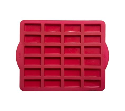 Moule 24 Financiers Silicone silipro 28cm Rouge Moule à gâteau