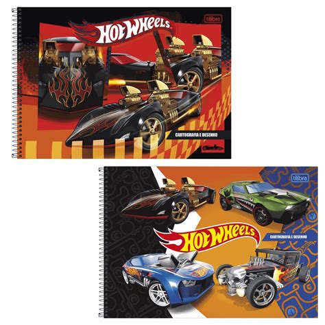 Caderno Espiral Cartografia E Desenho Hot Wheels Folhas Tilibra Shopee Brasil