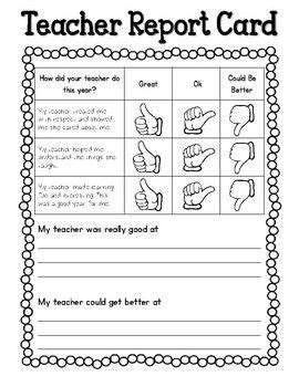 Teacher Report Card FREEBIE | Report card, Teacher quotes, Teacher