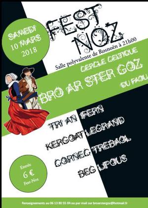 Fest Noz à Rosnoën le 10 mars 2018 Tamm Kreiz