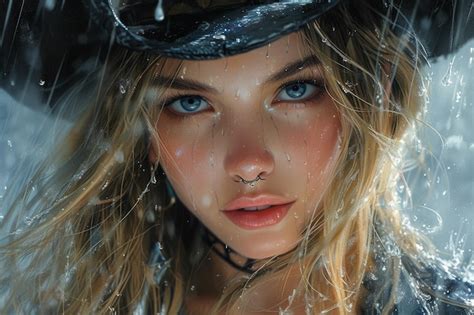 Premium Photo Hot Dangerous Woman Pirate Ship Captain In Hat And Makeup Fantasy Bandit Girl