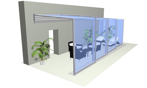 Retractable patio enclosure CORSO Glass | sunrooms-enclosures.com