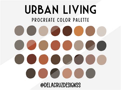 The Color Palette For Urban Living Is Shown In Shades Of Brown Orange