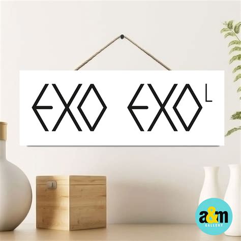 Jual Poster Kayu EXO Ukuran 10 X 30 Cm I Hiasan Dinding Dekorasi Kamar