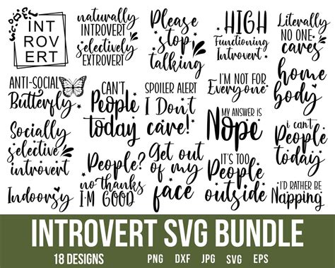 Introvert Svg Bundle Introvert Shirt Introvert Homebody Svg Anti