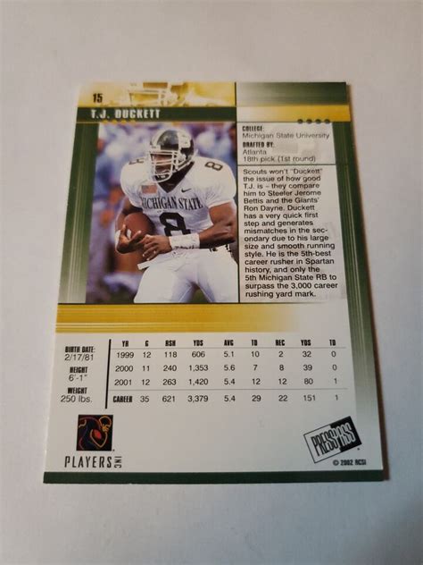 Press Pass Je Tj Duckett Rookie Rc Ebay