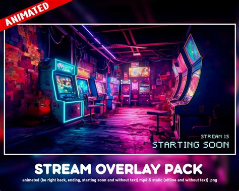 Retro Twitch Overlay Animated Package Inspired 80s Videogame Etsy