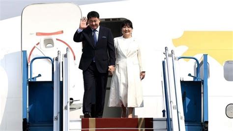 Mongolian President Ukhnaagiin Khurelsukh Arrives In Hanoi Starting A