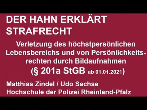 Der Hahn erklärt Strafrecht 201a StGB YouTube