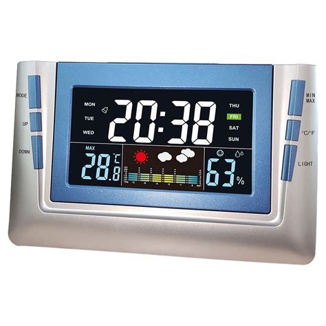 Multifunctional Display Of Weather Color Screen, Weather Forecast, Indoor And Outdoor Humidity ...