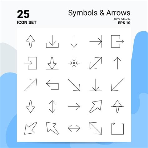 Symbols Arrows Icon Set Editable Eps Files Business Logo