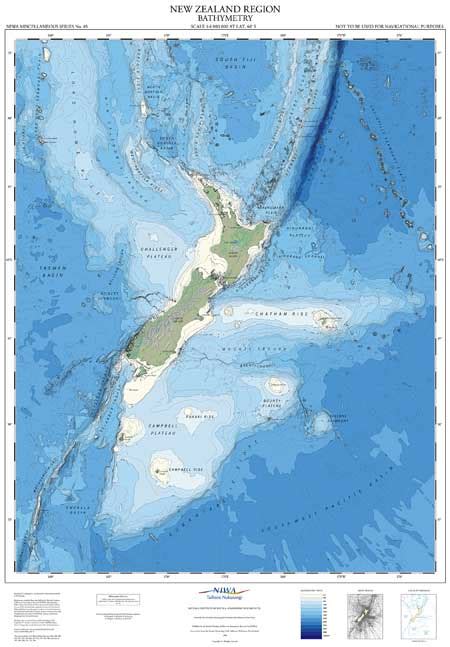 NZ Bathymetry Map – MapCo NZ Ltd – Maori, Pacific Island and New ...