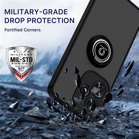 Generic Infinix Hot I Case With Ring Holder Stand Matte Back Soft Bumper Case Cover For