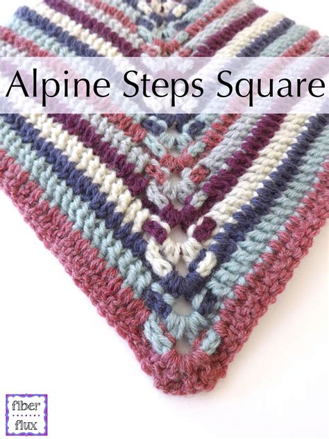 Alpine Steps Square Afghan Cal Fiber Flux Adventures In