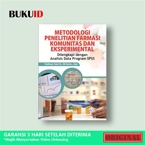 Jual Buku Metodologi Penelitian Farmasi Komunitas Dan Eksperimental