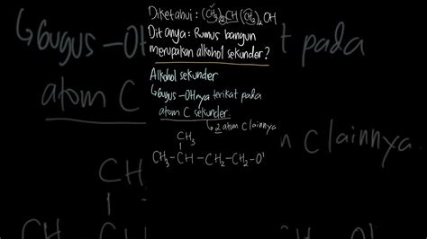 Rumus Bangun Alkohol Sekunder Ditunjukkan Kimia 3 Sma Kel Kelas