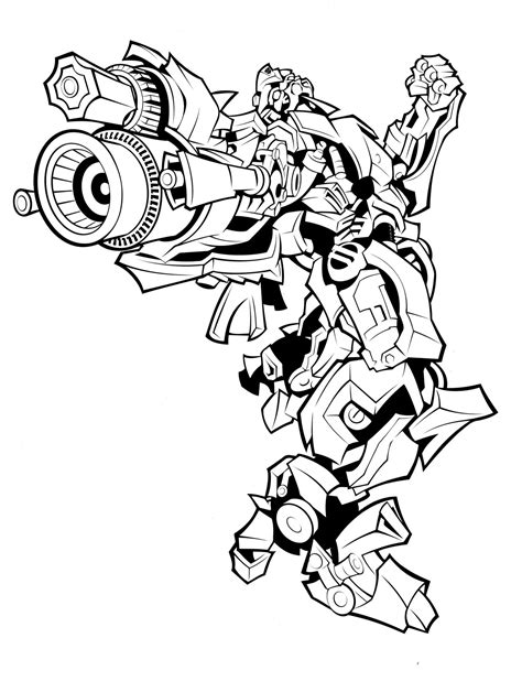 Bumblebee Transformer Coloring Clipart Best